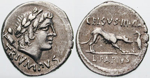 papia roman coin denarius